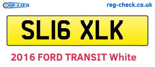 SL16XLK are the vehicle registration plates.