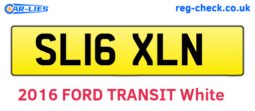 SL16XLN are the vehicle registration plates.