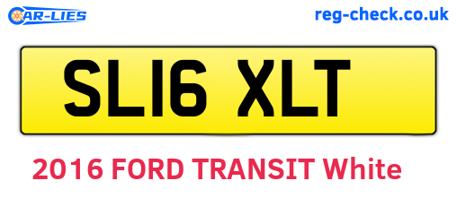SL16XLT are the vehicle registration plates.