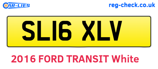 SL16XLV are the vehicle registration plates.
