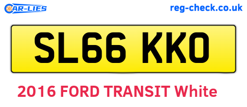 SL66KKO are the vehicle registration plates.