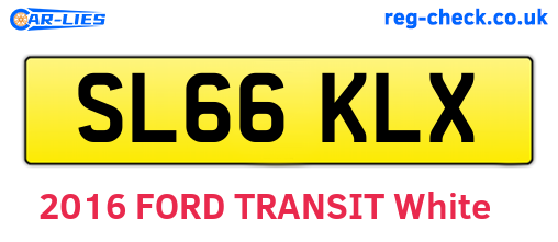 SL66KLX are the vehicle registration plates.
