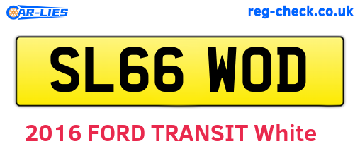 SL66WOD are the vehicle registration plates.