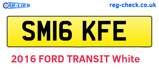 SM16KFE are the vehicle registration plates.