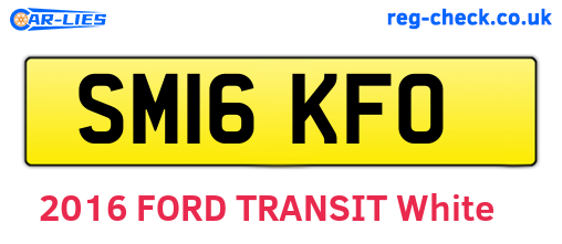 SM16KFO are the vehicle registration plates.
