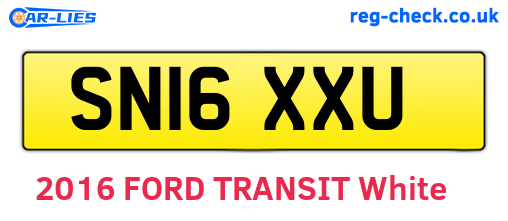 SN16XXU are the vehicle registration plates.