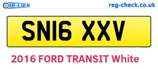 SN16XXV are the vehicle registration plates.