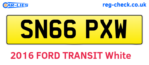 SN66PXW are the vehicle registration plates.
