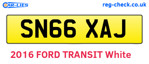 SN66XAJ are the vehicle registration plates.