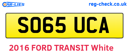 SO65UCA are the vehicle registration plates.