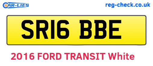 SR16BBE are the vehicle registration plates.