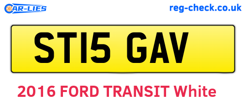 ST15GAV are the vehicle registration plates.