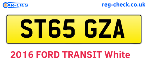 ST65GZA are the vehicle registration plates.