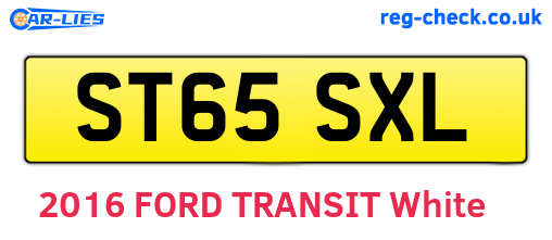 ST65SXL are the vehicle registration plates.