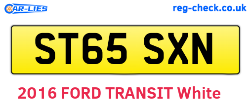 ST65SXN are the vehicle registration plates.
