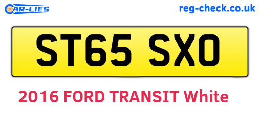 ST65SXO are the vehicle registration plates.