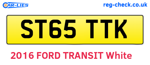ST65TTK are the vehicle registration plates.