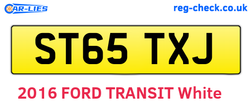 ST65TXJ are the vehicle registration plates.