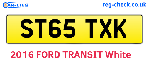 ST65TXK are the vehicle registration plates.