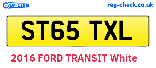 ST65TXL are the vehicle registration plates.
