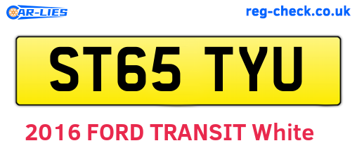 ST65TYU are the vehicle registration plates.