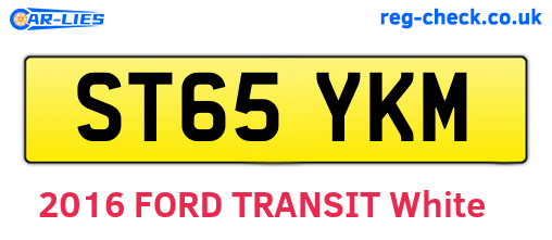 ST65YKM are the vehicle registration plates.