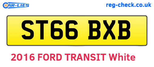 ST66BXB are the vehicle registration plates.