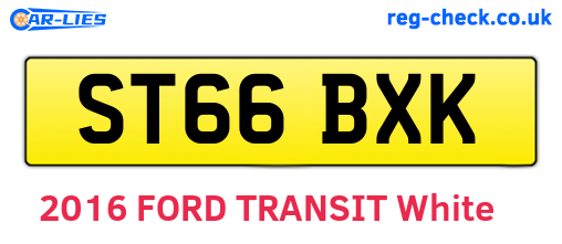 ST66BXK are the vehicle registration plates.