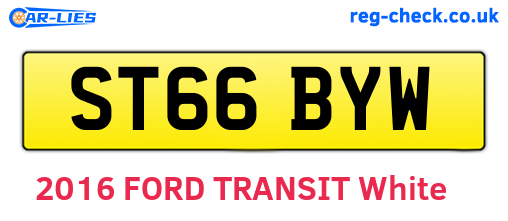 ST66BYW are the vehicle registration plates.