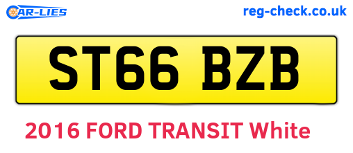 ST66BZB are the vehicle registration plates.