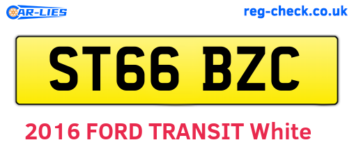 ST66BZC are the vehicle registration plates.