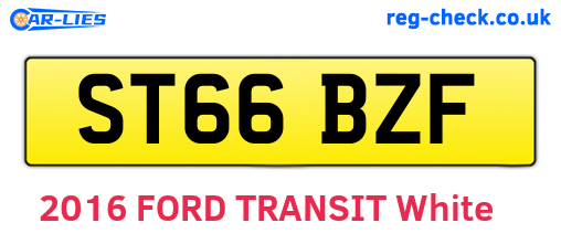 ST66BZF are the vehicle registration plates.