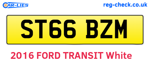 ST66BZM are the vehicle registration plates.