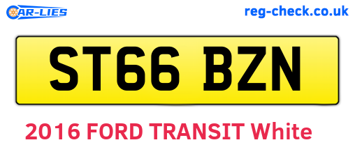 ST66BZN are the vehicle registration plates.