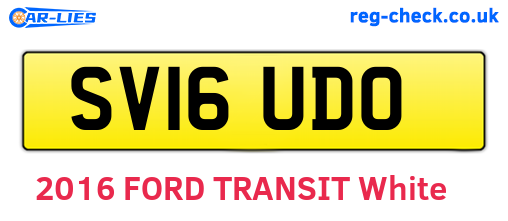 SV16UDO are the vehicle registration plates.