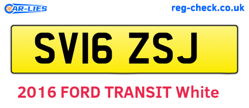 SV16ZSJ are the vehicle registration plates.