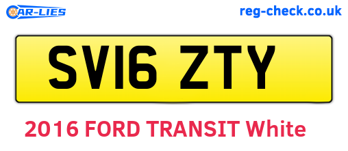 SV16ZTY are the vehicle registration plates.