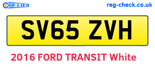 SV65ZVH are the vehicle registration plates.