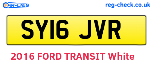 SY16JVR are the vehicle registration plates.