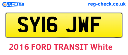 SY16JWF are the vehicle registration plates.
