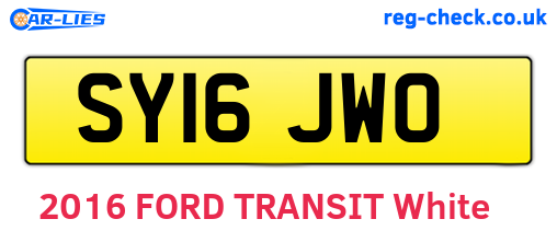 SY16JWO are the vehicle registration plates.