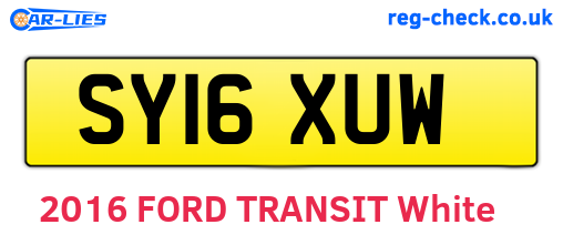 SY16XUW are the vehicle registration plates.