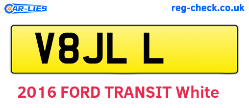 V8JLL are the vehicle registration plates.
