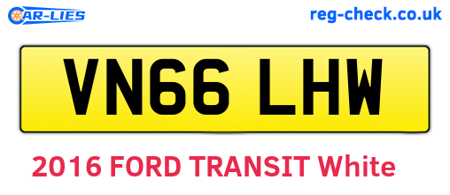 VN66LHW are the vehicle registration plates.