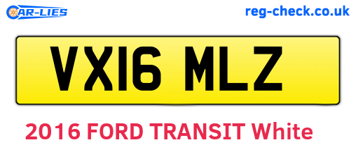 VX16MLZ are the vehicle registration plates.
