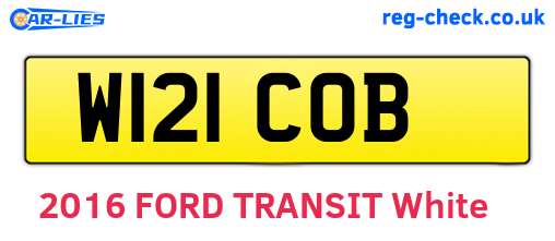 W121COB are the vehicle registration plates.