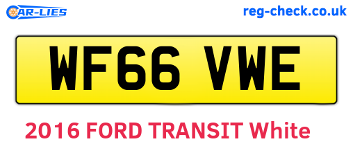 WF66VWE are the vehicle registration plates.