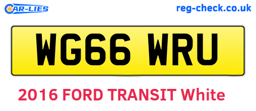 WG66WRU are the vehicle registration plates.