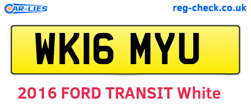 WK16MYU are the vehicle registration plates.