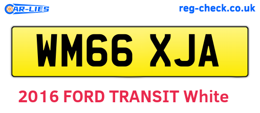 WM66XJA are the vehicle registration plates.